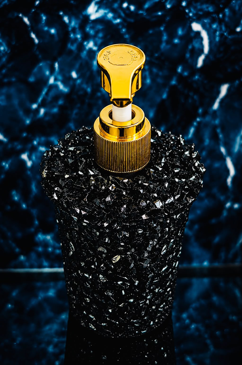 Black Crystal Resin Soap Dispenser