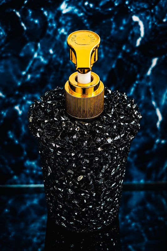 Black Crystal Resin Soap Dispenser