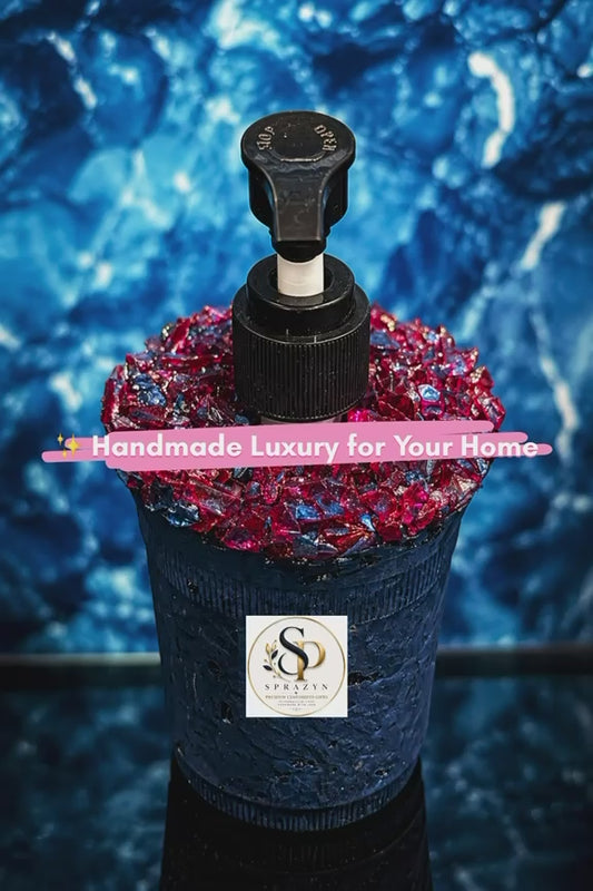 Black Crystal Resin Soap Dispenser